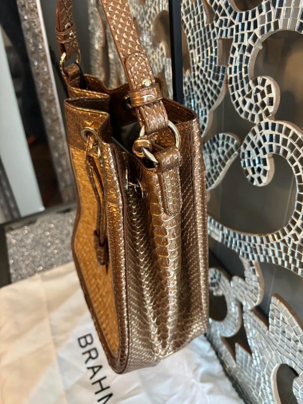 Brahmin bucket shoulder